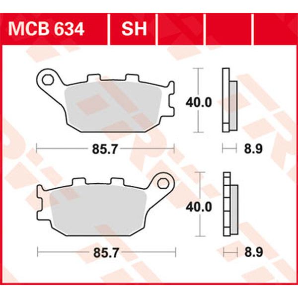  TRW Placute Frana Sh Series Sindered Rear MCB634SH