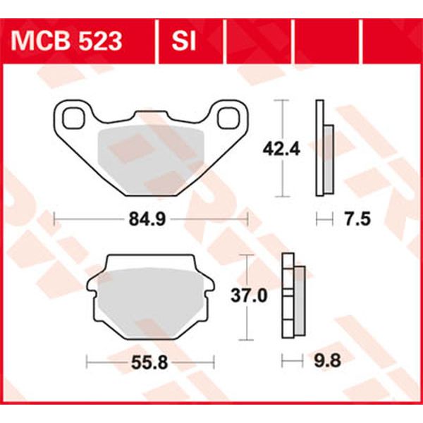 TRW Brake Pads Si Series Sindered Off-road MCB523SI