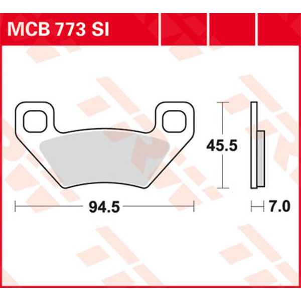 ATV/UTV brake pads TRW Brake Pads Si Series Sindered Off-road MCB773SI