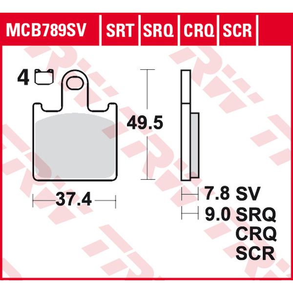  TRW Placute Frana Srt Series Sindered Front MCB789SRT