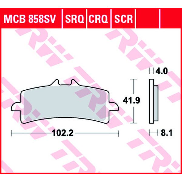  TRW Placute Frana Srt Series Sindered Front MCB858SRT