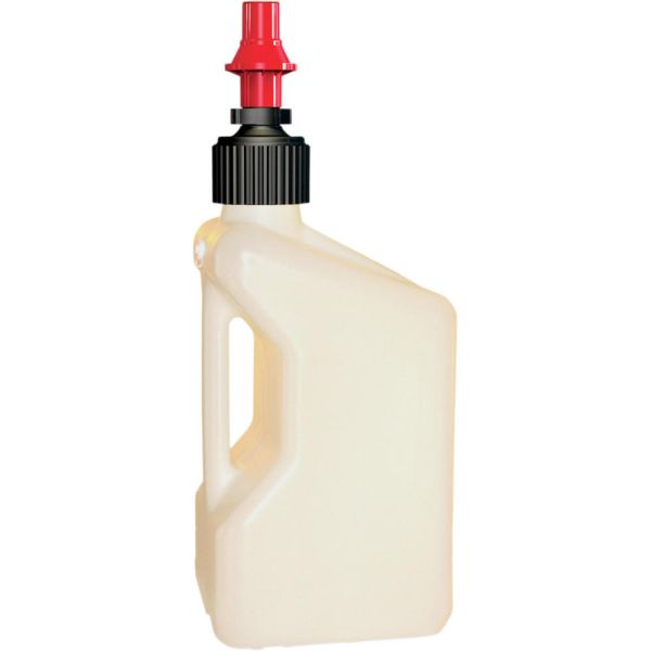 Fuel Cans & Plastics Tuff Jug CONTAINER 10L WHITE WITH RED QUICK FILL NOZZLE