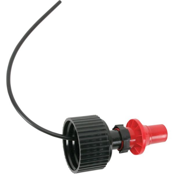 Fuel Cans & Plastics Tuff Jug SPILL PROOF SPOUT BLACK/RED