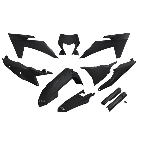 Plastice MX-Enduro Ufo Kit Complet Plastice KTM EXC/EXC-F 125-500 2024 Black