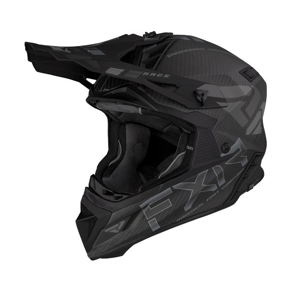 Helmets MX-Enduro FXR Snow Helmet Helium Carbon Alloy w/D-Ring Alloy