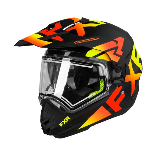Helmets FXR Snowmobil Torque X Team Electric Shield Sun Shade Black Inferno Helmet