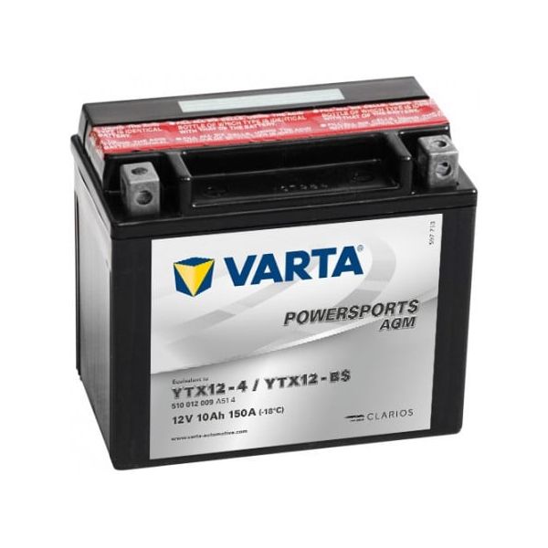 Maintenance Free Battery Varta Moto Battery Agm 12V 10Ah 152X88X131Mm Ytx12-Bs
