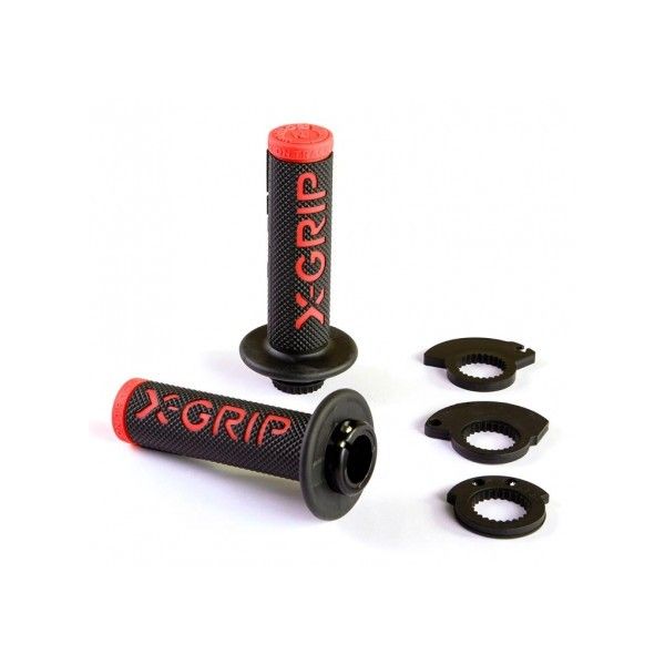  X-Grip Lock-On Braaaap Black/Red Grips
