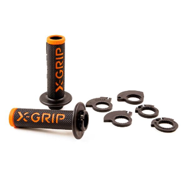 Grips Enduro/MX X-Grip Grips Open End Braaaap Black/Orange XG-2097-OE
