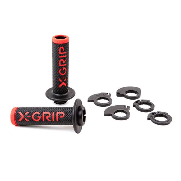Grips Enduro/MX X-Grip Grips Open End Braaaap Black/Red XG-2102-OE