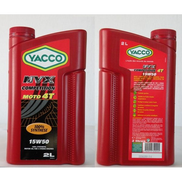 4 stokes engine oil Yacco MVX Competition 4T 15W50 2L