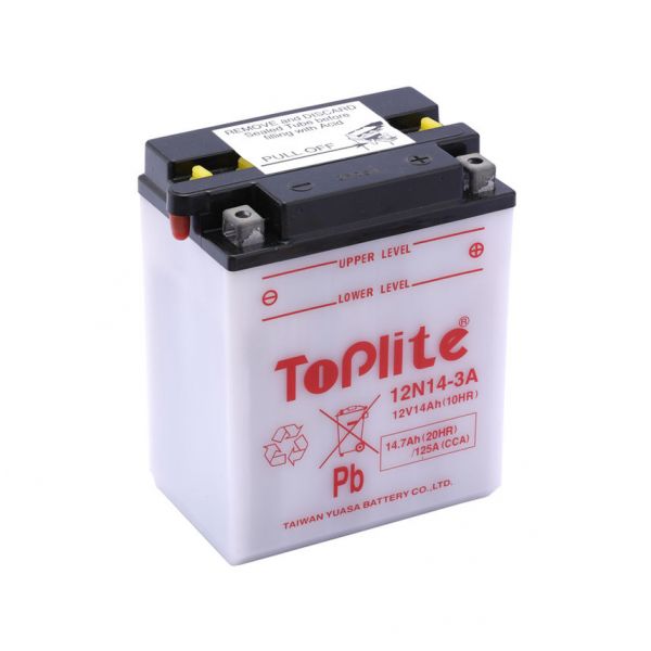 Maintenance Battery Yuasa Toplite 12N14-3A (CU INTR., NU INCL. ACID)