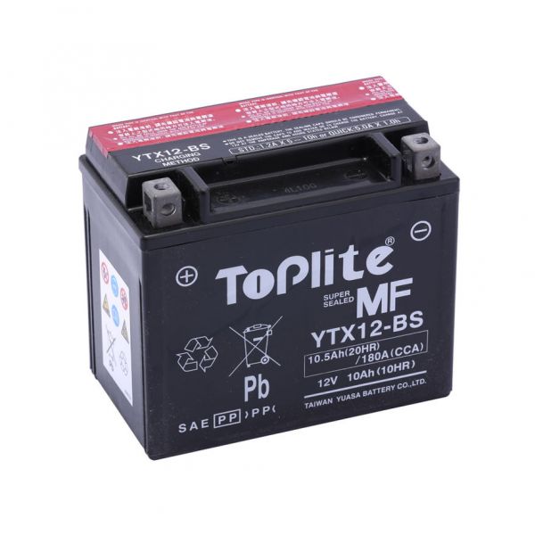 Maintenance Free Battery Yuasa Toplite TOPLITE YUASA - YTX12-BS (FARA INTR., INCL. ACID)