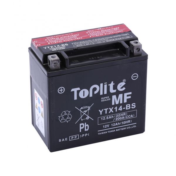 Maintenance Free Battery Yuasa Toplite TOPLITE YUASA - YTX14-BS (FARA INTR., INCL. ACID)