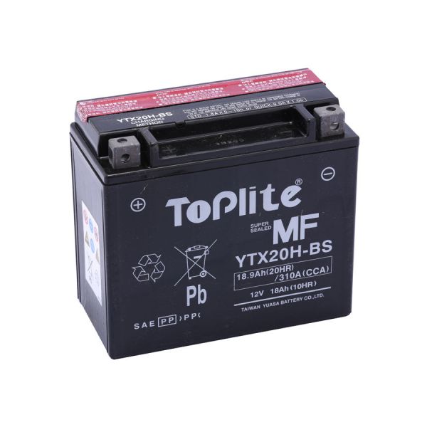 Maintenance Free Battery Yuasa Toplite TOPLITE YUASA - YTX20H-BS (FARA INTR., INCL. ACID)