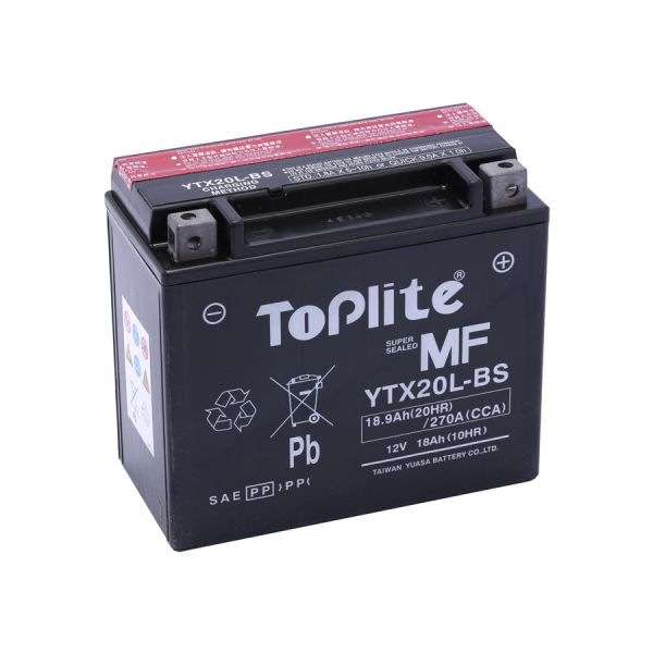 Maintenance Free Battery Yuasa Toplite TOPLITE YUASA - YTX20L-BS (FARA INTR., INCL. ACID)