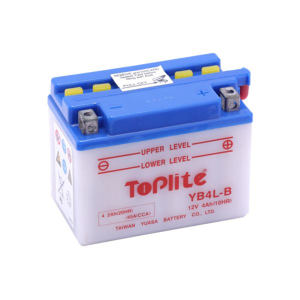 Maintenance Battery Yuasa Toplite YB4L-B (CU INTR., INCL. ACID)
