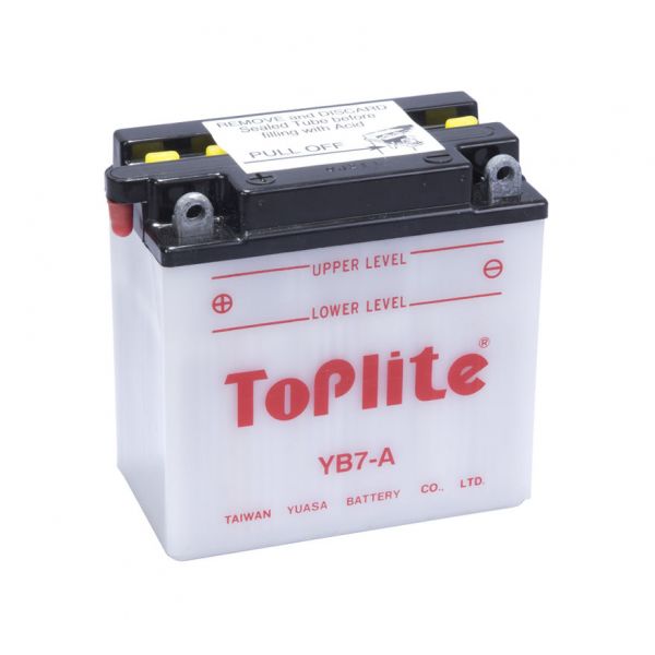 Maintenance Battery Yuasa Toplite YB7-A = 12N7-4A (CU INTR., NU INCL. ACID)