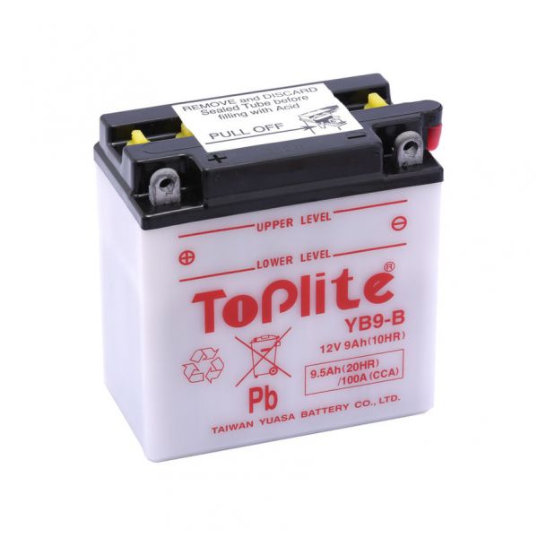 Maintenance Battery Yuasa Toplite YB9-B = 12N9-4B-1 (CU INTR., NU INCL. ACID)
