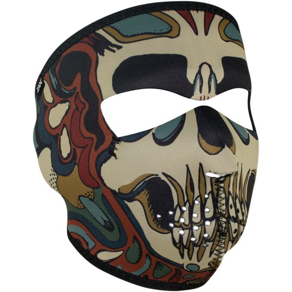  ZanHeadGear Masca Fata Full Face Psychedelic Skull One Size Wnfm179