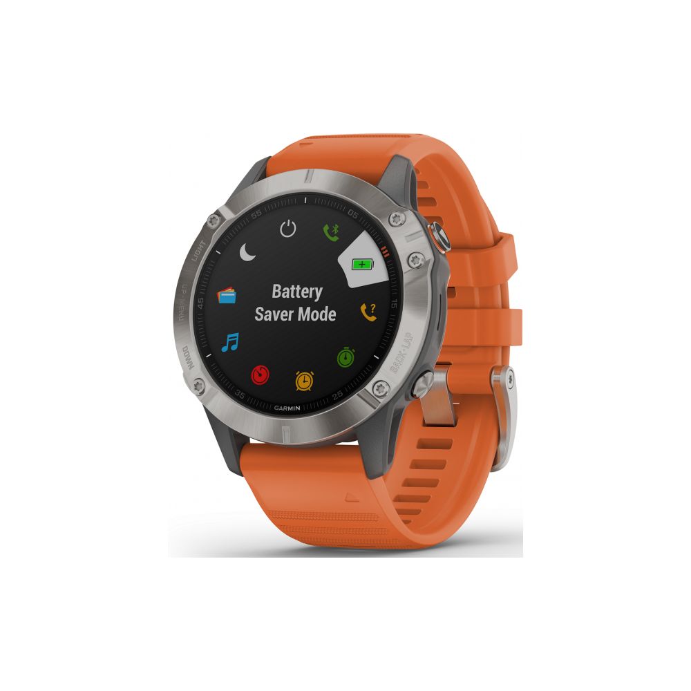 Ceas Garmin Fenix 6 Sapphire Titanium Garmin 151514 portocaliu