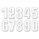 Numar Concurs Cifra 0-9 Set Adhesive White 5048/10/0-9