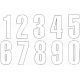 Numar Concurs Cifra 1 Adhesive 3 Pack White 5047/10/1