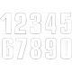 Numar Concurs Cifra 1 Adhesive 3 Pack White 5048/10/1