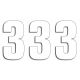 Numar Concurs Cifra 3 Adhesive 3 Pack White 5048/10/3