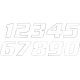 Numar Concurs Cifra 4 Adhesive 3 Pack White 5049/10/4
