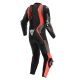 Combinezon Moto Piele Audax D/Zip 1PC Perf. Black/Red/Fluo/Anthracite 25