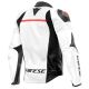 Geaca Moto Piele Racing 4 White/Black 23