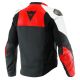 Geaca Moto Piele Sportiva Black-Matt/Lava-Red/White 23